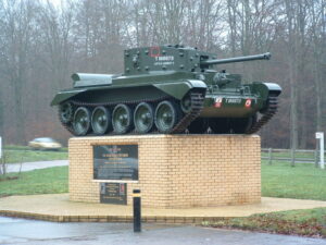 Mémorial des Rats du Desert à Thetford (Royaume-Uni). Le char présenté est une réplique du Char « Little Audrey » du 1st Royal Tank Regiment, Squadron B, 22nd Armoured Brigade, 7th Armoured division. (Photo : Keith Evans)